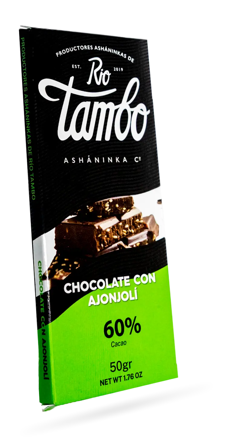 Chocolate 60%<br />
con ajonjolí